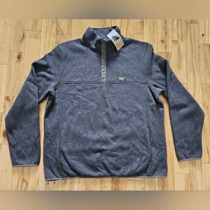 NWT XL Tall LLBean Sweater Fleece Charcoal